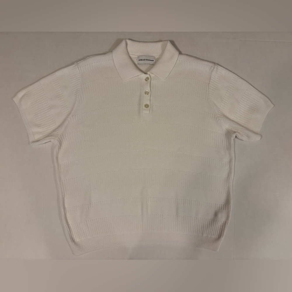 Alfred Dunner white collar short sleeve pullover sweater size XL